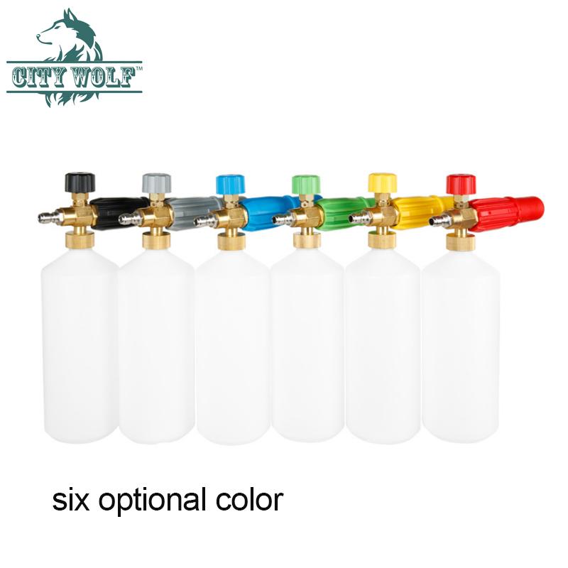 Basınçlı Yıkama Makinesi Köpük Topu Ayarlanabilir Kar Köpüğü Mızrağı Yüksek Basınçlı Sabun Tabancası Köpükleyici Köpük Jeneratörü 1/4" Hızlı Bağlantı Fişi