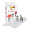 Pastry Tip Kit - ScrapCooking - 3D Froufrou - 18/8 Stainless Steel - 2 Korean Tips - 1 Sphere Tip