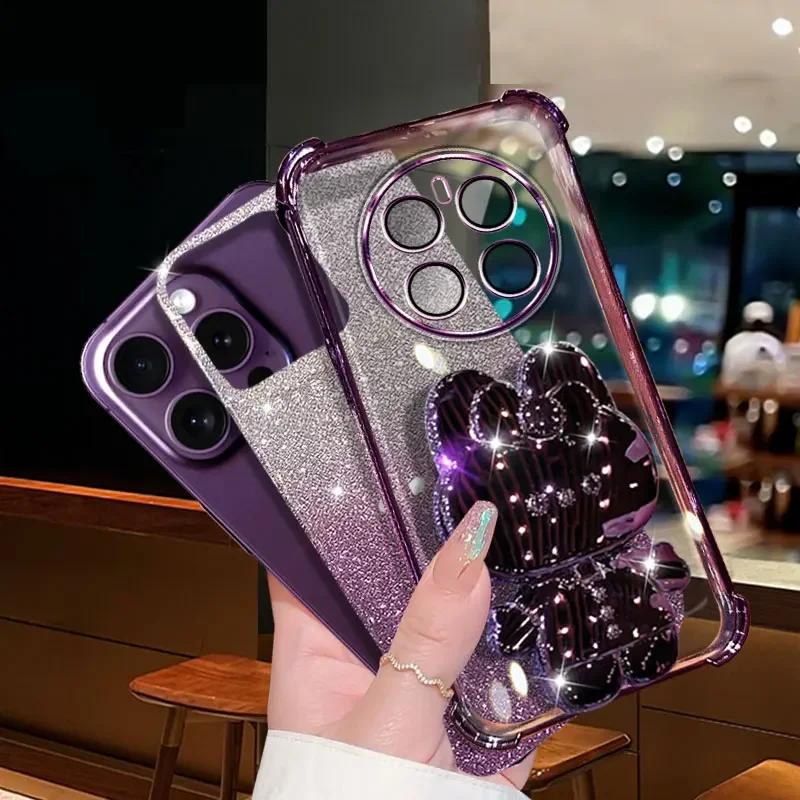 Fashion Bracelets Four Corner Anti Fall Shell for Magic 7 Lite 5 6 Pro Honor X9C X9B X9A X8C X7C Makeup Mirror Holder Phone Case