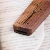 Engraved Wooden Kazoo with Metal Storage Box, Orff Musical Instrument for Kids & Adults, Companion for Guitar Ukulele