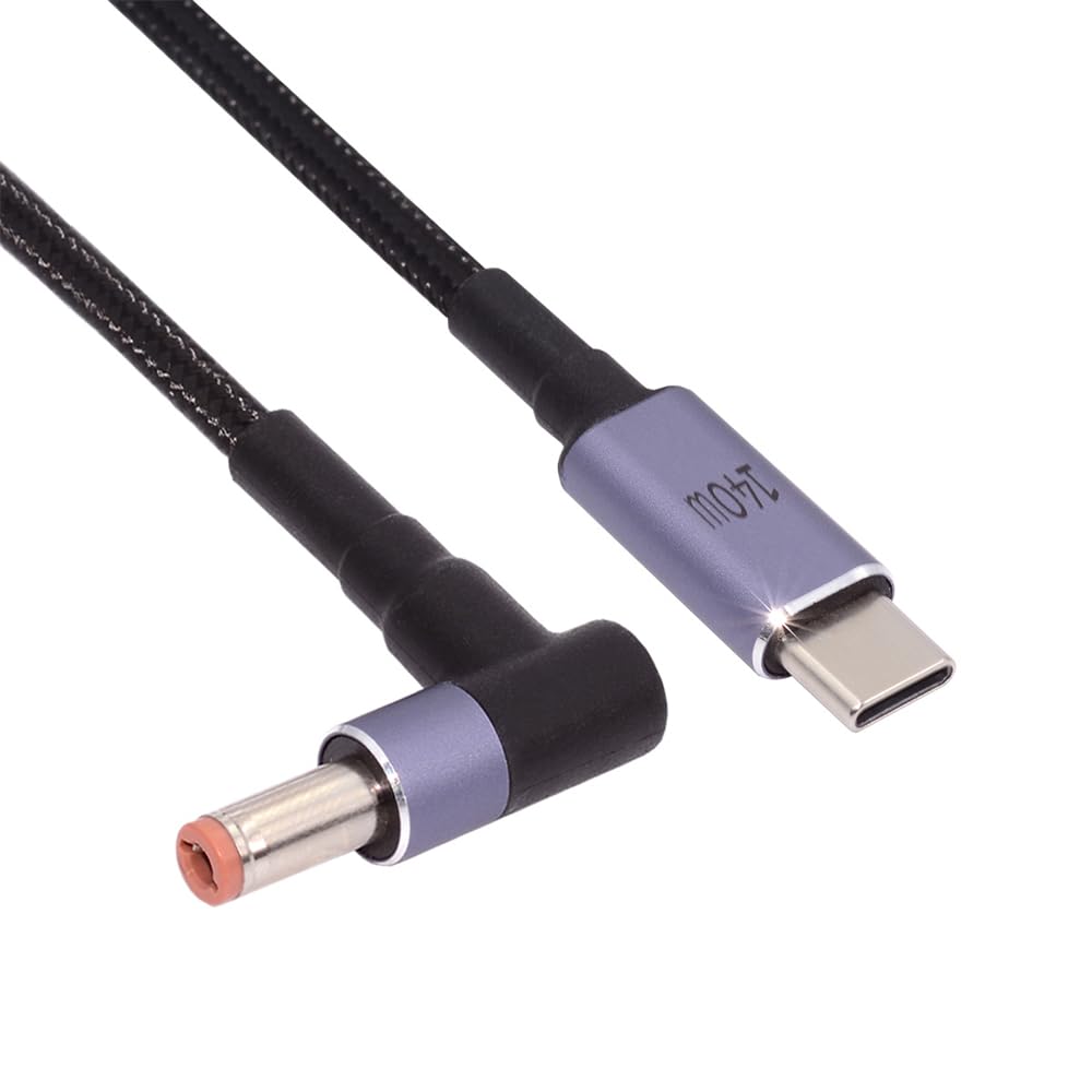 Cablecc Type C Input To DC 20V Output Power 100W 135W 140W 65W PD Charging Cable for Laptop USB-C 5.5 2.5mm