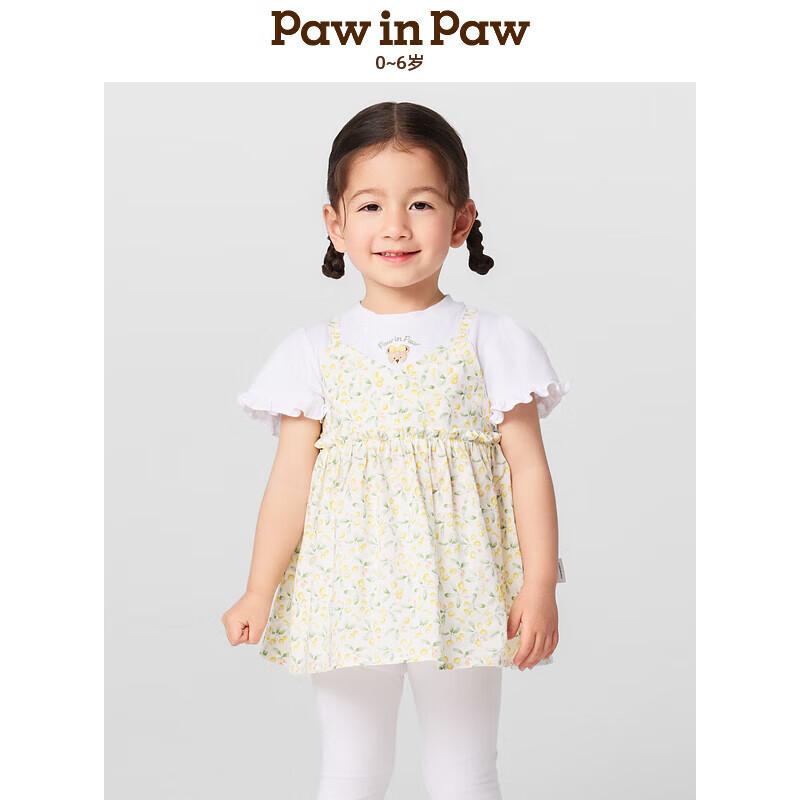 PawinPaw Girls  Cartoon Bear Short Sleeve A-line T-shirt S