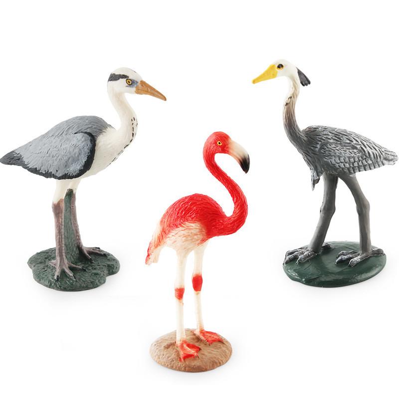 Realistische PVC-Tischfiguren von Flamingos, Reihern und Kranichen – dekorative, verspielte Figuren