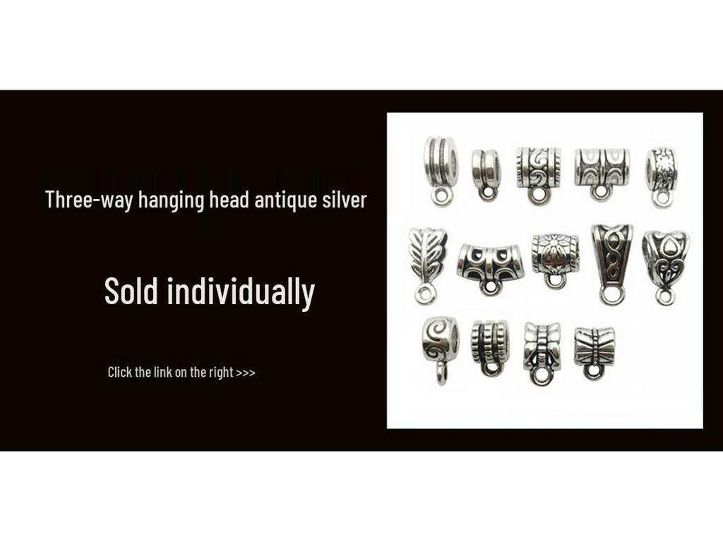 Smíšené 120 tibetské stříbrné slitiny šperkových spojek: Trojcestné distanční korálky pro náramky, náhrdelníky, přívěsky a prsteny