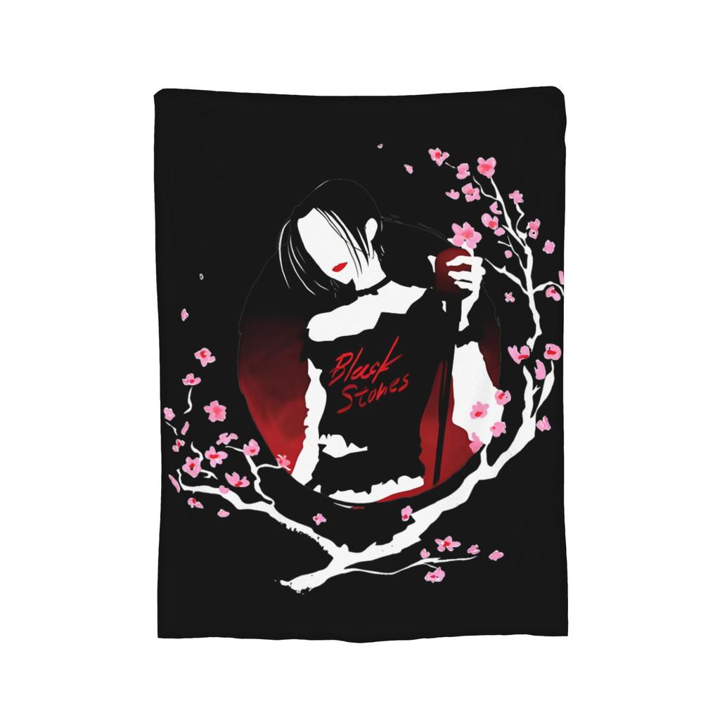 Nana Osaki Anime Blanket Cover Flannel Black Stones Punk Manga Warm Throw Blankets for Bedroom Sofa Bed Rug