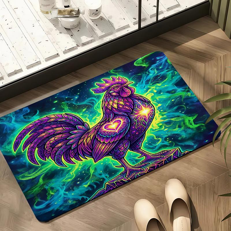 2025 New RoosterCarpet Rug for Living Room Bedroom Home Sofa Decoration,Kids play Non-slip Floor Mat