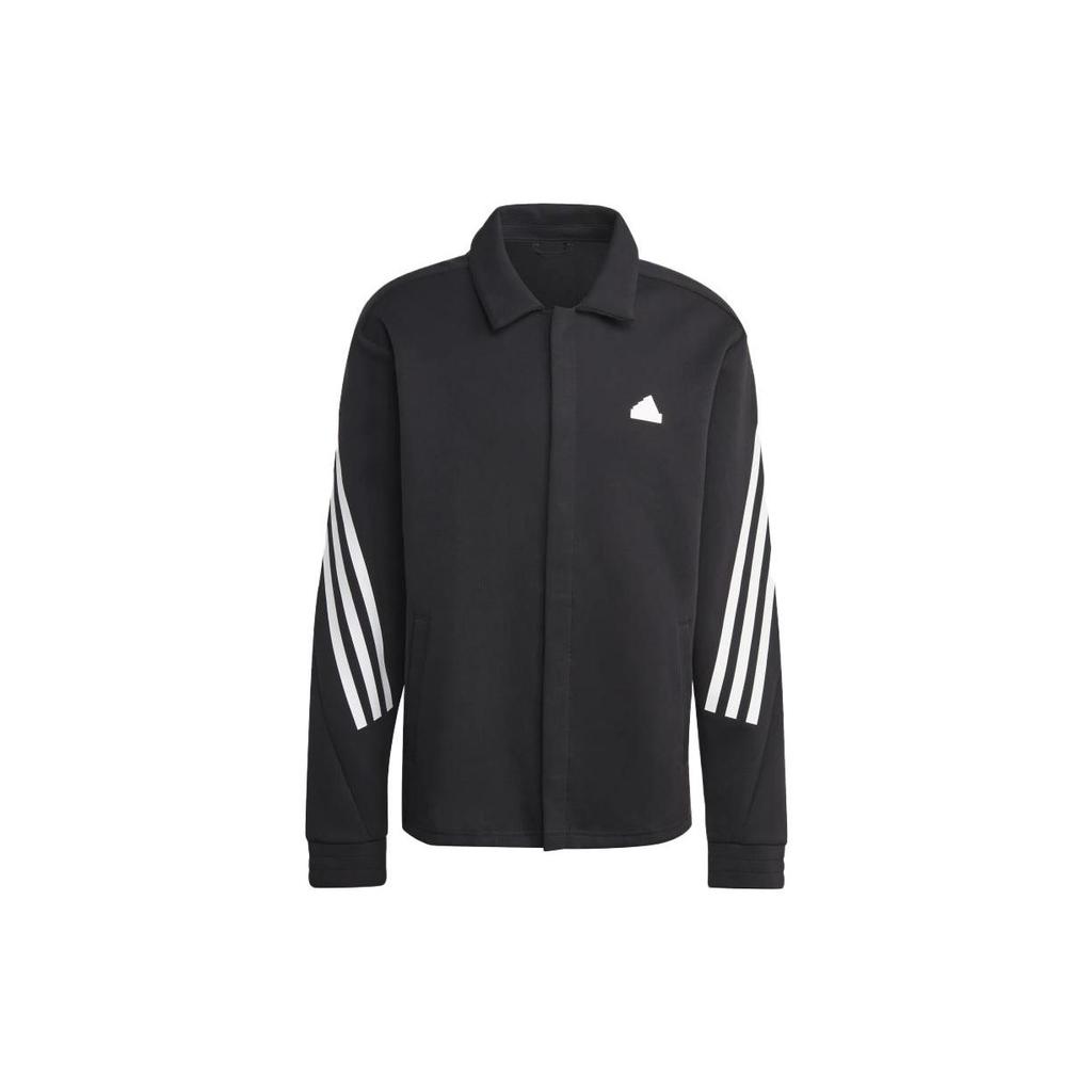 Adidas Logo Print Collar Jacket Men Jackets Black IC6726