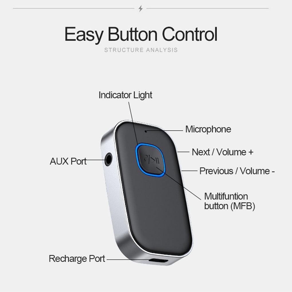 Car Wireless Adapter Audio Receiver Energy-saving Cancelling Noise Reduction Service Converter Bussiness Party Auto