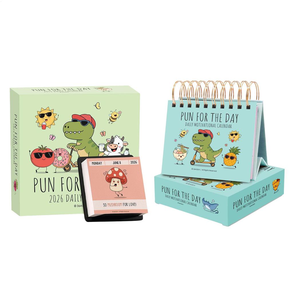 2026 Mini Desktop Calendar 365 Jokes Schedule Mark Funny Pun Flip Calendar Daily Planner Office Desk Decoration Calendar