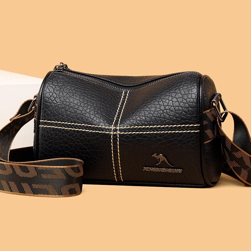 Women's Trendy Wide Shoulder Strap Handbag: Korean Fashion Crossbody Bag