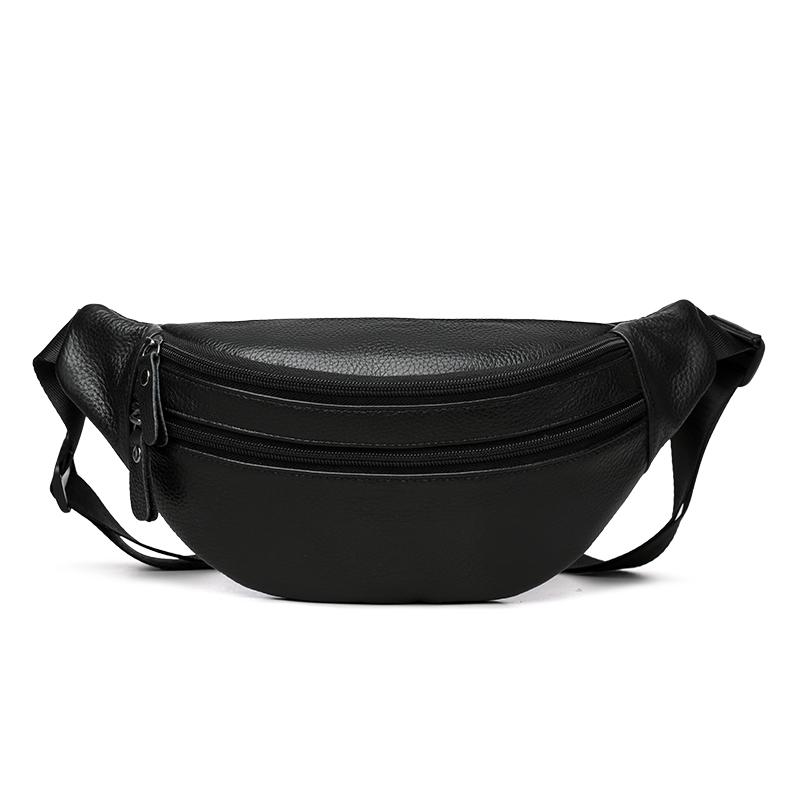 New Luxury Genuine Leather Men's Waist Pack Crossbody Sling Bags Minimalist Phe Pouch Secure Travel Shoulder Bag for Daily Use