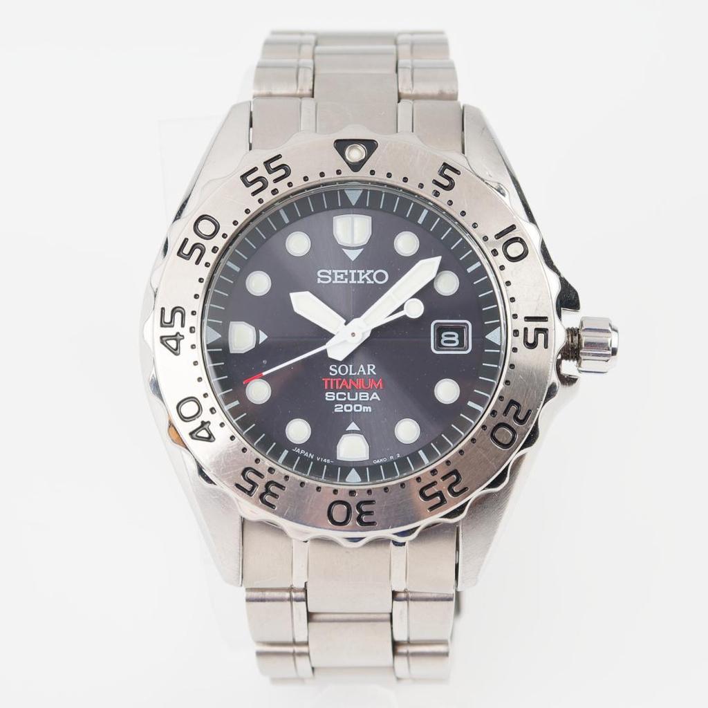 [USED] Battery replaced SEIKO PROSPEX Diver Solar Titanium