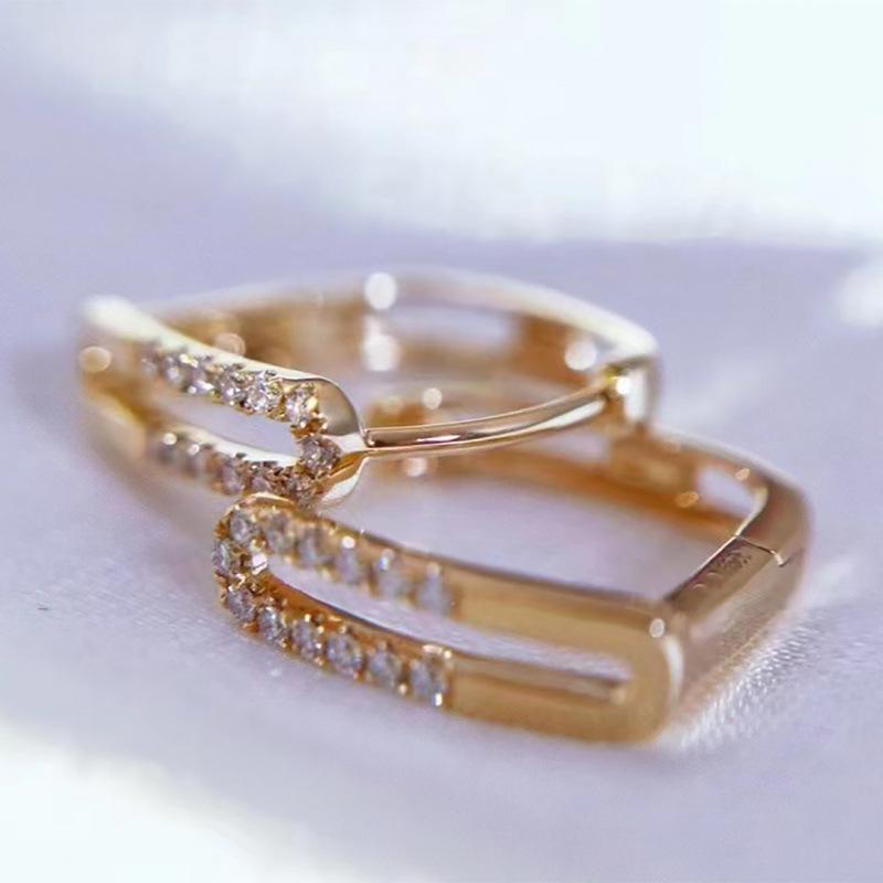 Stylish Women s Exquisite Square Hoop Earrings - Light Luxury, Niche Design