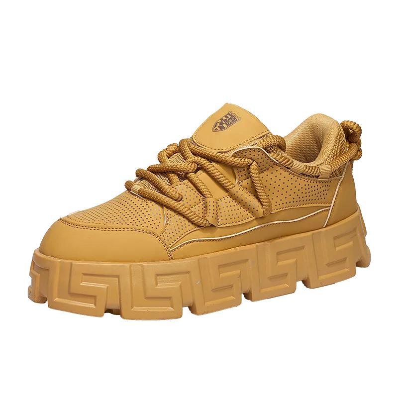 2025Mens Fashion Luxury Casual Sneakers Comfortable Thick-soled Shoes Designer Height Increasing Fashion Breathable Sports Shoes