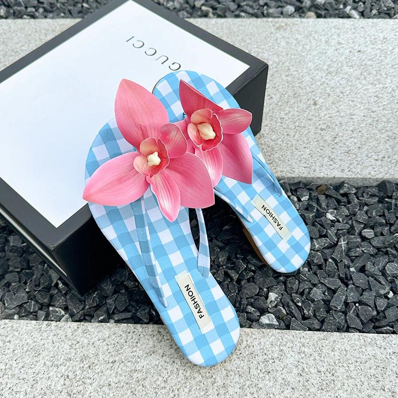 Sandals Decorations Flower Shoe Accessories Vacation Style Removable Butterfly Orchid Shoes Charms DIY Shoe Buckle Clogs Buckle