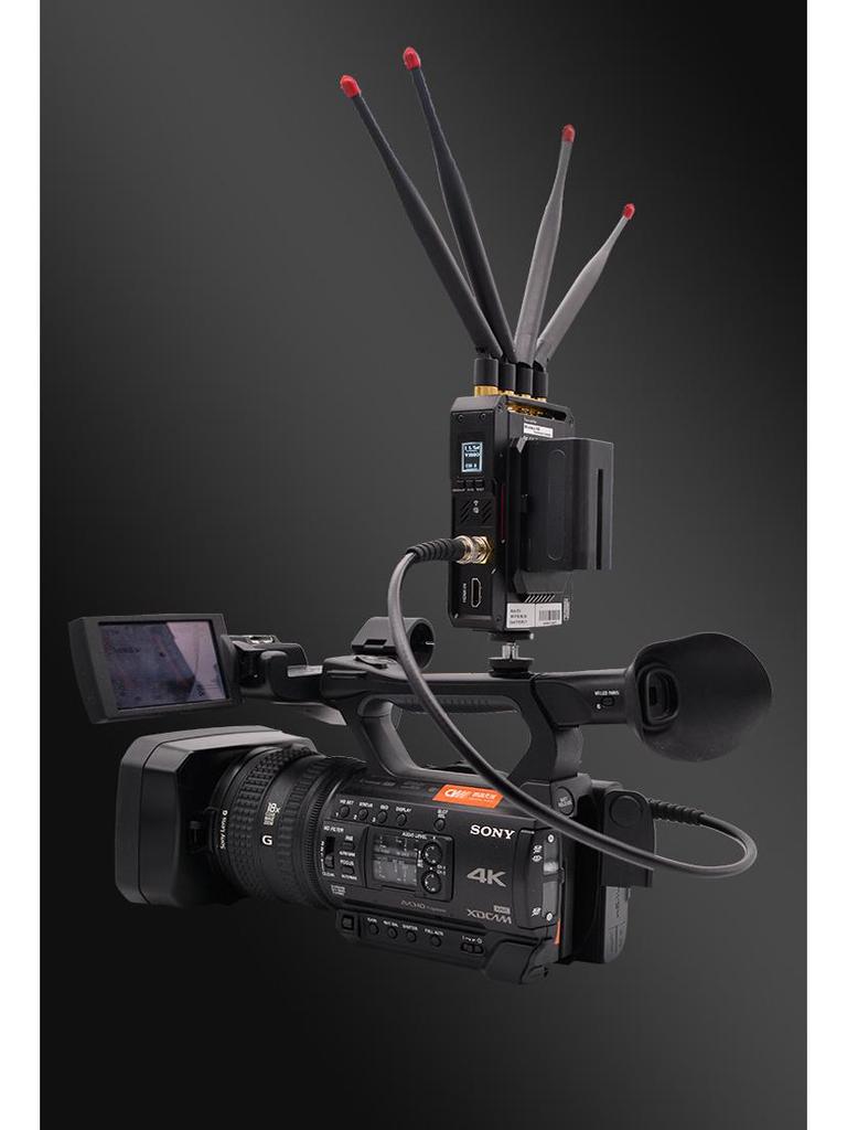 8-Vision Wireless HD Video Transmitter with 700m Range, Dual Receiver Support, and Tablet-Compatible Live Streaming for Camera Audio
