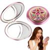 Portable Makeup Mirror with a Sailor Moon Crystal Star Features a a Compact and Lightweight and a Metal Shell for Easy Perfect for and Foldable,