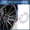 INFINAUTO Hub Centric Ring 108mm OD 67.1mm ID Car Wheel Hub Ring Aluminum Alloy Silver Tone 4pcs