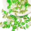 50pcs 100pcs DIY Acrylic Green Leave Pendants Charms Plastic Flower Leaf Loose Beads for Earrings Wedding Hair Jewelry Findings