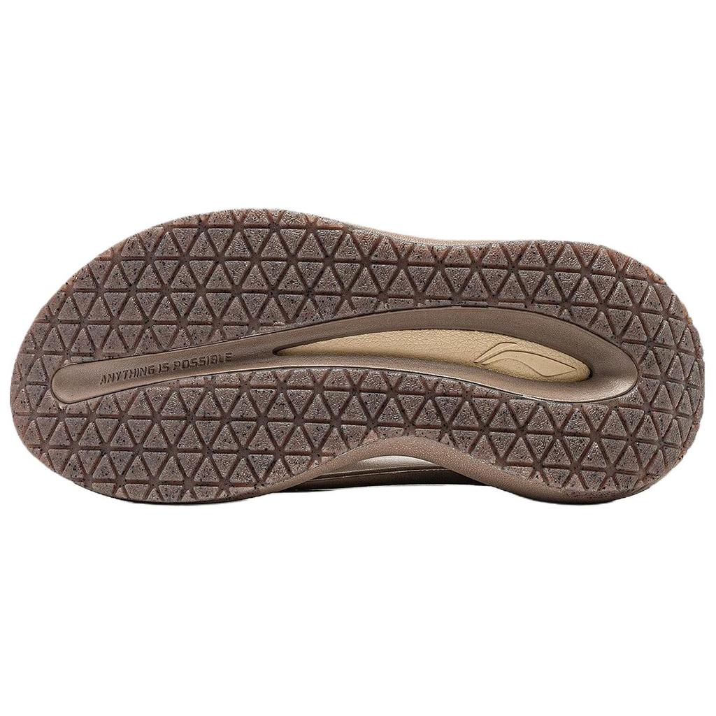 New LiNing Yun You Slay Slip Resistant Abrasion Resistant Slide Slippers Unisex Brown AZSV021-1
