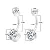 G23 Implantable ASTM F136 Titanium 14G CZ Belly Navel Ring for Women Gold Clear Bezel Wedding Body Piercing Jewelry