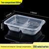 Disposable Double-Compartment Meal Prep Containers