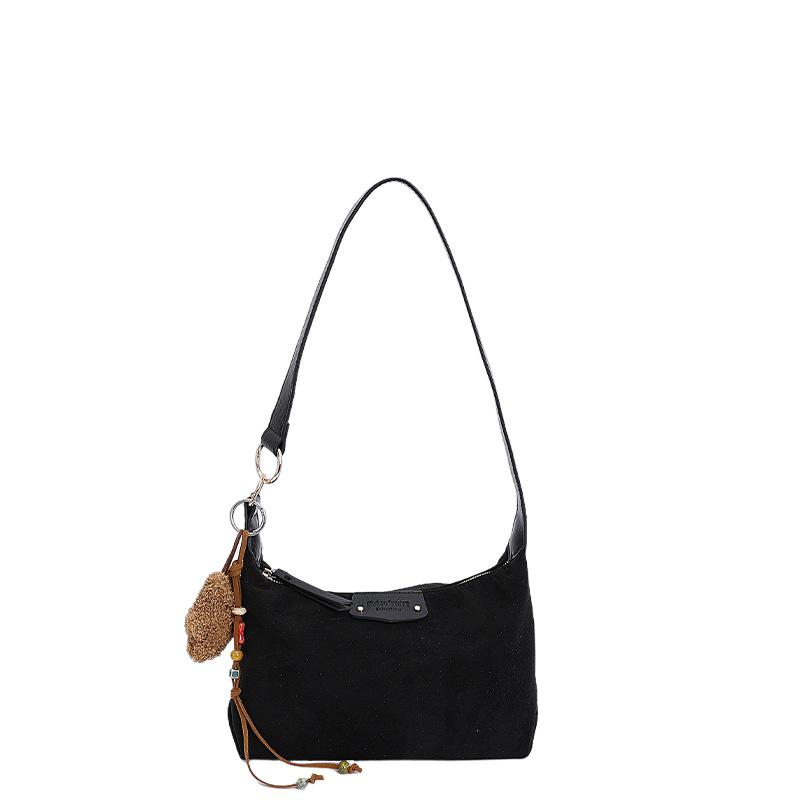 Retro bag women's autumn and winter niche design single shoulder messenger bag dumpling bag