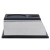 NonSlip Stainless Steel Coffee Tamper Stand Holder Tamping Mat Coffee Machine Accessory(Black )