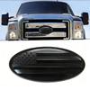 Truck Front Rear Hood Emblem American Flag Designs ABS Base & Aluminum Material Simple Installation for Car F150 F250