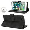 Wallet Case for iPhone SE (2022)/(2020)/8/7 Double Folded Edge Skin Touch PU Leather Flip Phone Cover