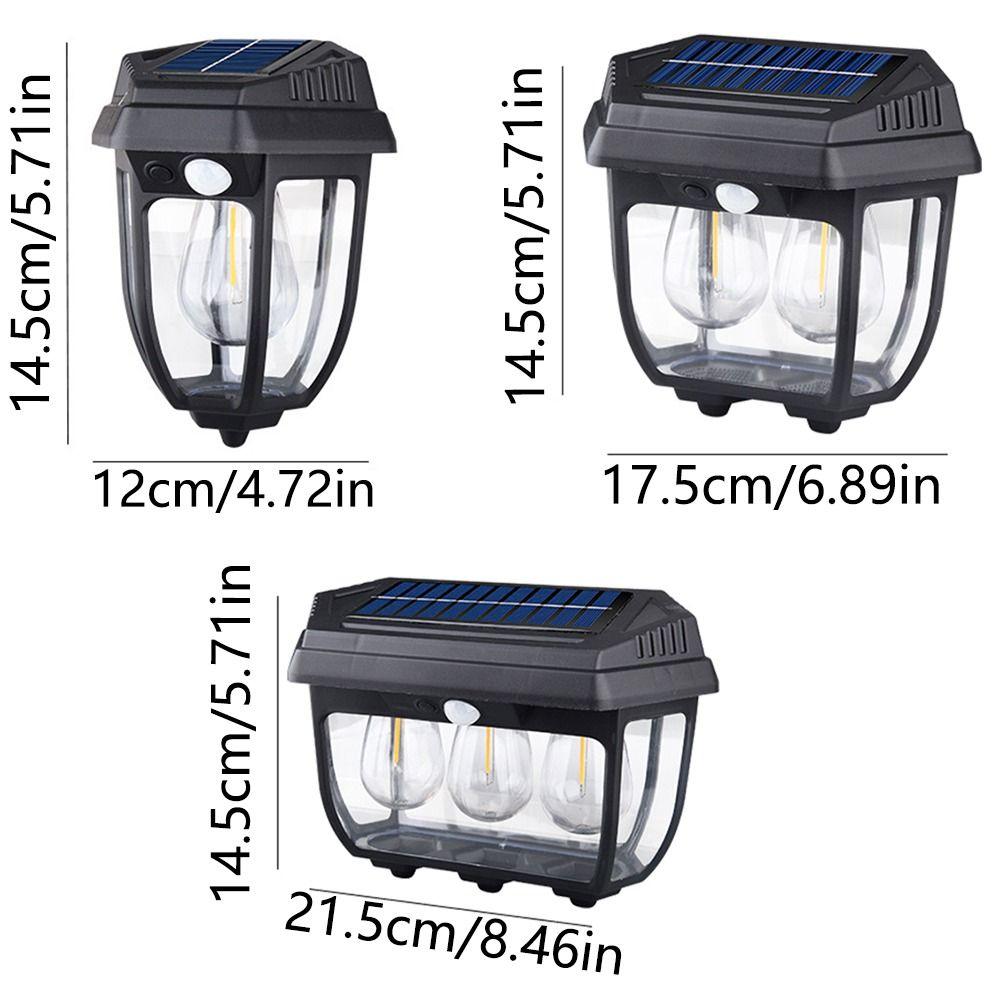 1/2/3 Lamps Body Sensor Wall Lamp Long Lasting Life Solar Fence Lights Outdoor