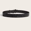 Bohemian Embossed Floral Men's Leather Belt with Cross Alloy Hollow-Out Design