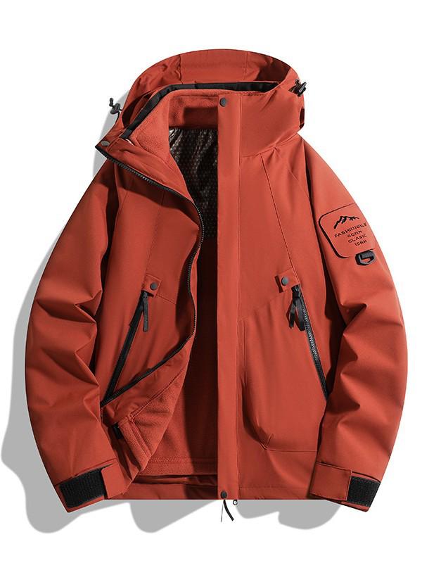 Unisex 3-in-1 Outdoor Jacket: Windproof, Waterproof, Detachable Fleece Liner – Ideal for Autumn/Winter Mountaineering.