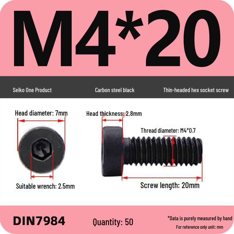 Grade 8.8 Low Profile Hex Socket Screw/Bolt (M3-M16)