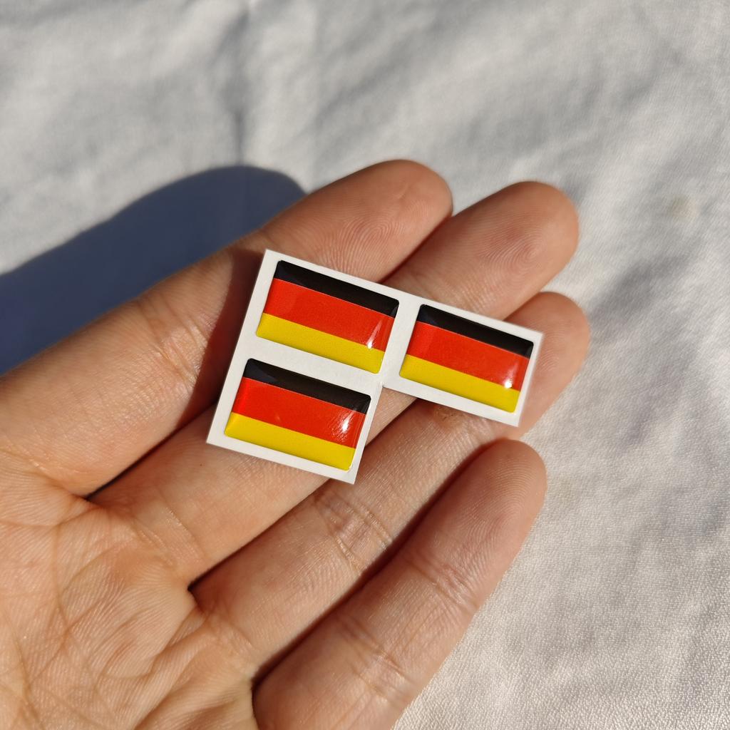 3 German Flag Logo Car Stickers, Designed with Flags As the Design Concept, Suitable for All Car Decoration Accessories - Made In China