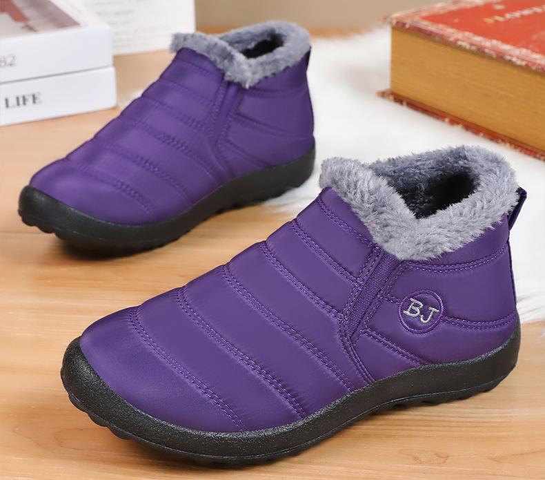 Fashion Cotton shoes winter new couple snow boots with plush and thick cotton boots, polyurethane warm and casual walking shoes