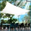 Sail canopy sunshade rain awning white waterproof 3x3m
