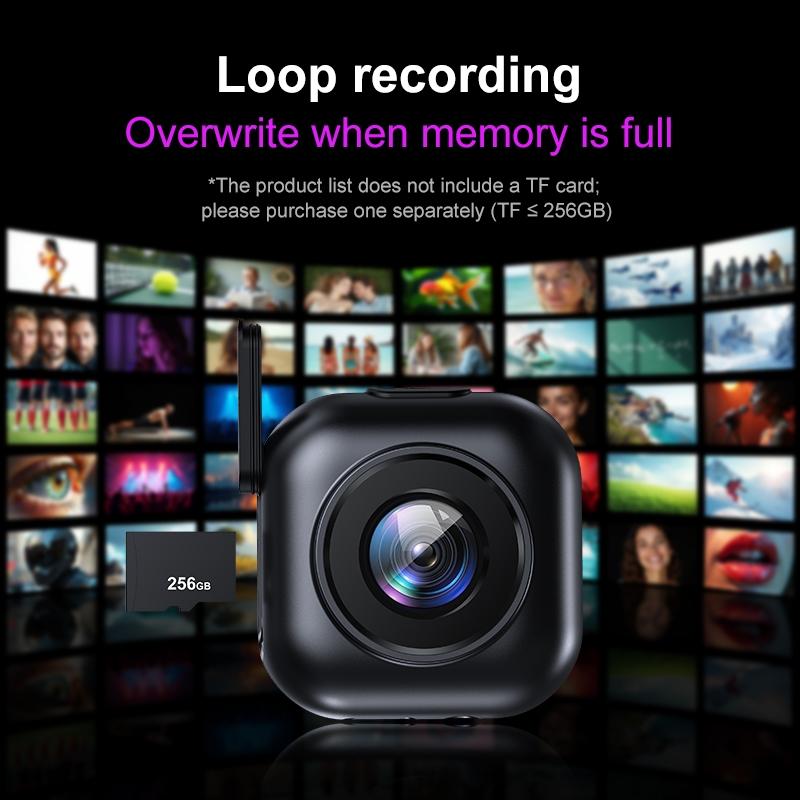 2K HD Magnetic Neck Strap Sports Camera 130° Wide Angle IP66 Waterproof Thumb Camera with Loop Recording Mini Action Cam for Cycling Climbing Vlogging