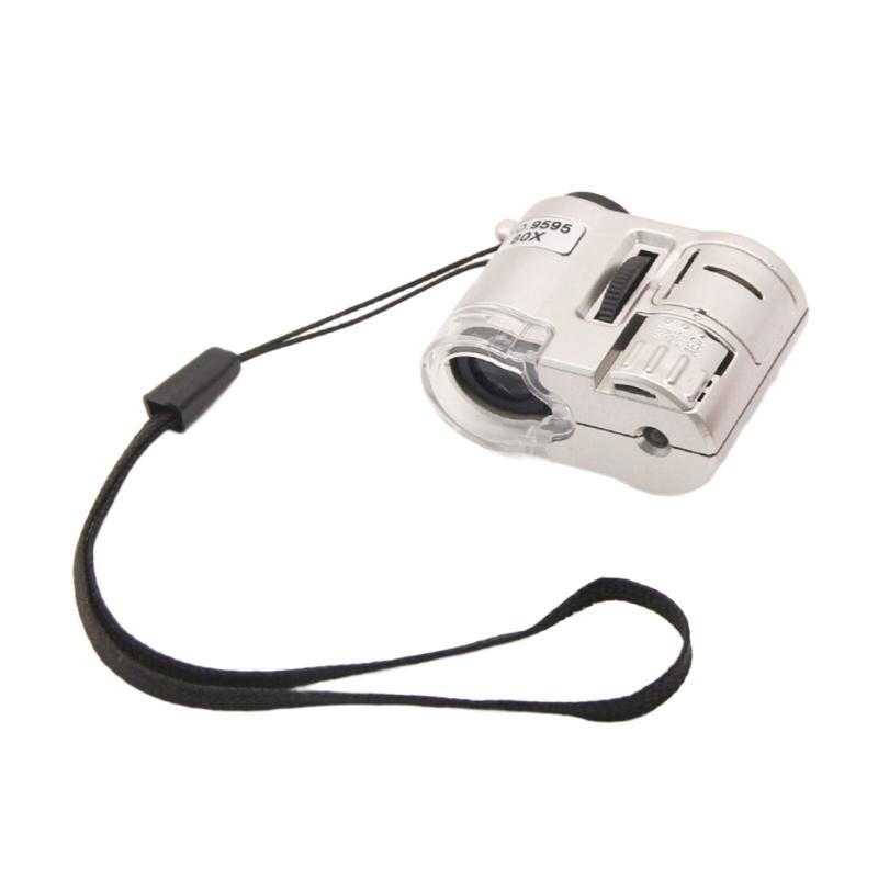 Professionell smyckes- och antikmagnifier med 80X 100X zoom och LED-ljus, ergonomiskt ABS-hölje för noggrannhetskontroll