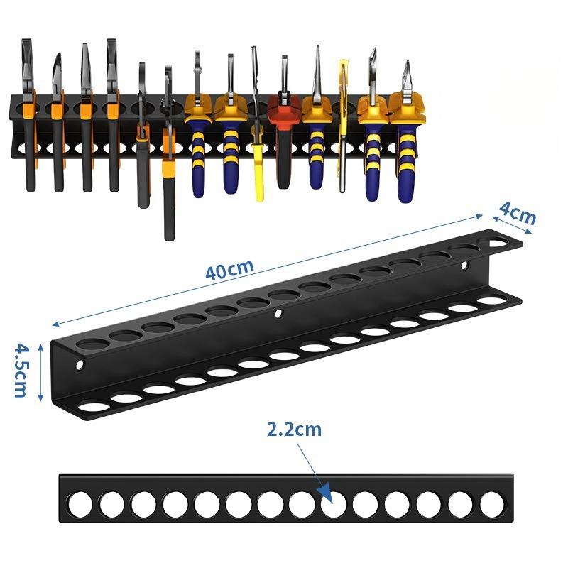 Wall-Mounted Heavy-Duty Screwdriver Storage Box High-Quality Screwdriver Rack Steel Tool Organizer Pliers Storage Holder