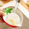 Manual Porcelain Grating Dish for Garlic and Soft Produce with Textured Face and Transfer Lip for Daily Cooking Use