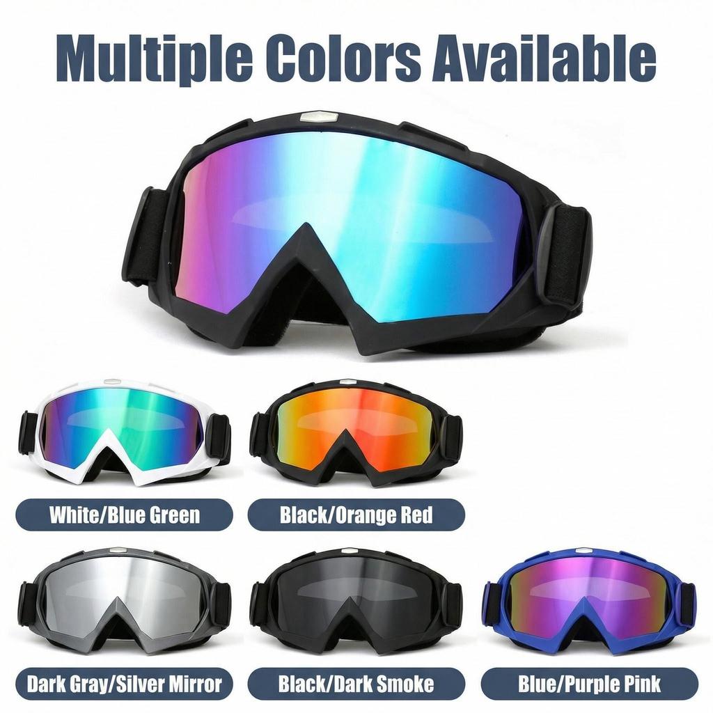 Dustproof Motorcycle Goggles KTM Style Off-Road Riding Ski Mask Military Tactical Helmet Gear Clear Lens Black Frame