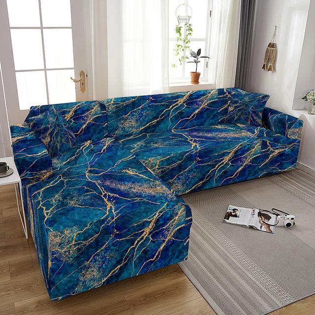 Marble Sofa Covers For Living Room Elastic Geometric Slipcovers Couch Cover L Shape Funda De Sof áDe Esquina Fundas Para Sof áS