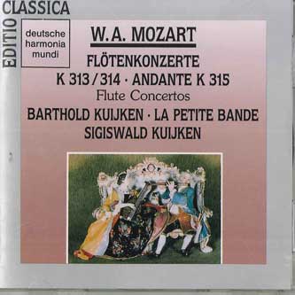 

CD MOZART - Flotenkonzerte / Barthold Kuijken / BVCD5020 BMG Japan Classical Used