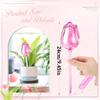 8pcs Self Watering Plastic Globes Tulips Bulbs Automatic Plant Watering Devices Plastic Plant Self Waterer Insert Spikes for Indoor Outdoor Decoration