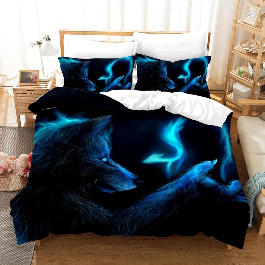 3D Digital Printing Quilt Set Three-Piece Skeleton