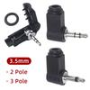 5Pcs 3.5mm Headphone Connector Mono Stereo Right Angle Plug for Phone Headset Audio Video Adapter