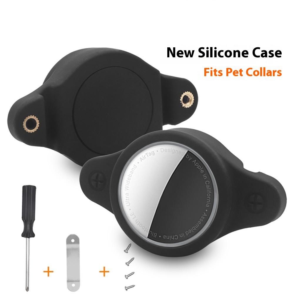 For Apple AirTag Silicone Protective Case Waterproof Cover Pet Collar Smart Tracker Holder