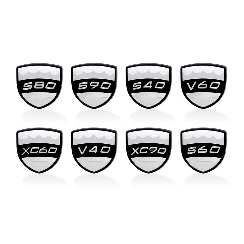 3D Metal Chrome Car Fender Sticker Side Emblem Badge For Volvo V40 V60 S90 V90 S60 S80 XC60 XC40 S80L Logo Auto Accessories