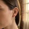 Fashionable Simple Hoop Earrings Double Layer Minimalist Irregular Earrings Light Luxury Personality Earrings Daily